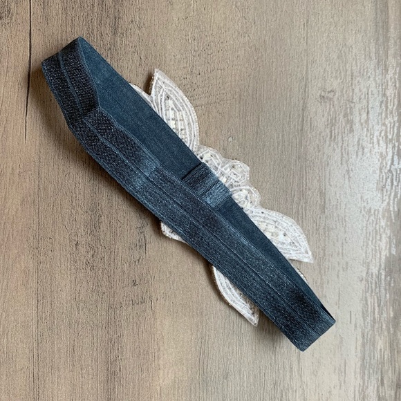 Rhinestone Bead Appliqué bling Headband, New - Picture 2 of 5